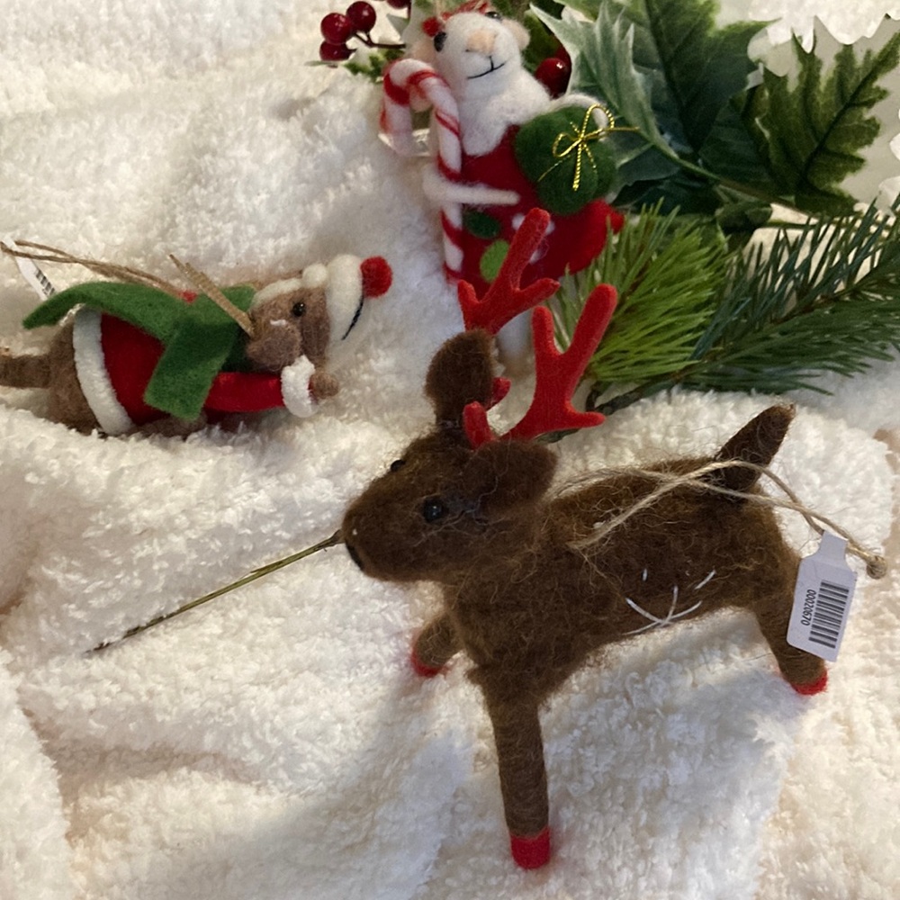 Christmas 2024✨Soha Living Wool Holiday Tree Ornament bundle✨🎄🦌
